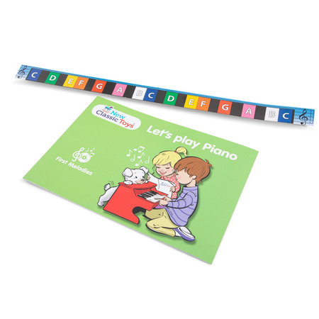 New Classic Toys E-Pianino czerwone – 25 klawiszy