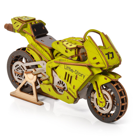 Little Story Drewniane Puzzle Model 3D - Motocykl Grand Prix