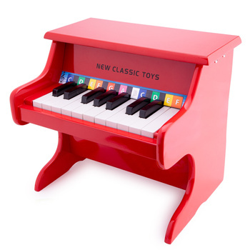 New Classic Toys Pianino czerwone – 18 klawiszy