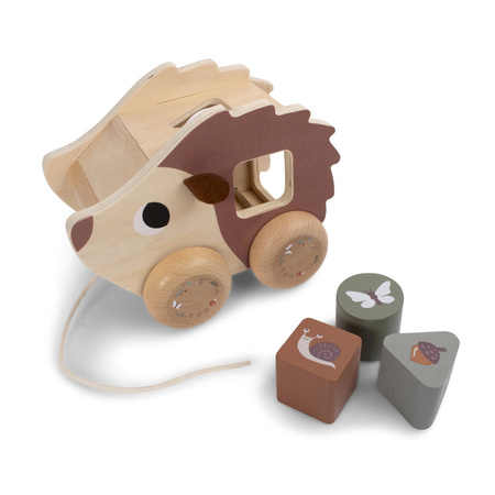 Filibabba Drewniany sorter jeż na kółkach