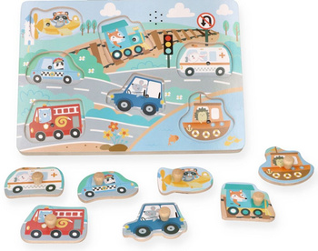 Puzzle dźwiękowe Pojazdy
