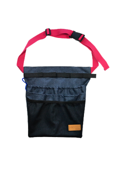 Organizer animatora mały granatowy z różowym paskiem