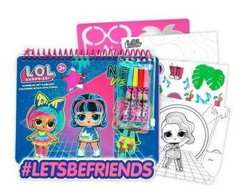 Toi Toys kolorwanka, naklejki, szablony L.O.L. z mazakami