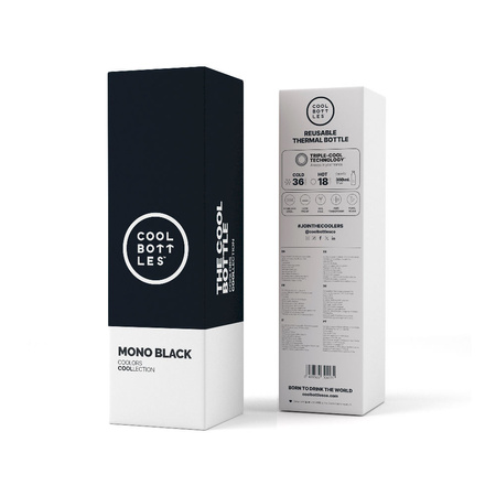 Cool Bottles Butelka termiczna 350 ml Mono Black