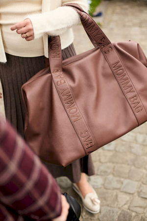 Childhome Torba Mommy Bag Signature Vegan Leather Dark Brown