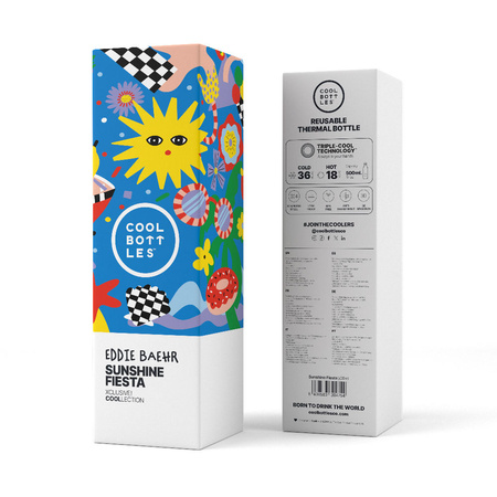 Cool Bottles Butelka termiczna Xclusive! 500 ml Eddie Baehr – Sunshine Fiesta