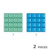 Cleverclixx - Klocki magnetyczne Big Plates Blue Green - 2 el.