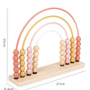 Drewniane liczydło tęcza, do nauki i zabawy
