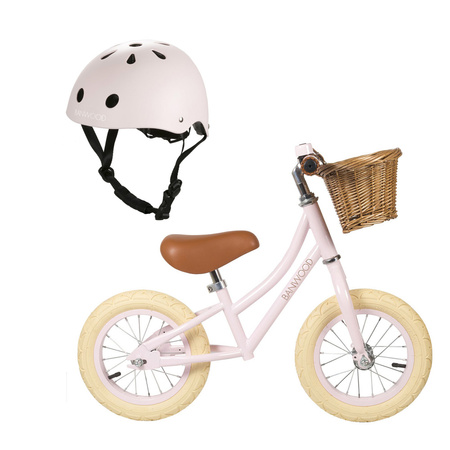 Banwood FIRST GO! rowerek biegowy pink + kask