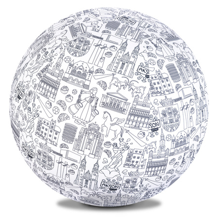Piłka Balonowa do kolorowania XXL Akson seria miasta: POZNAŃ