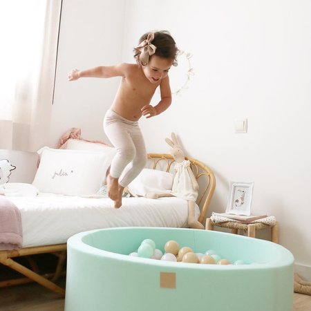 MeowBaby® Suchy Basen z Piłeczkami 200 szt Okrągły, Miętowy