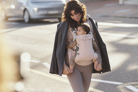 BABYBJORN - nosidełko Harmony, Woven Jasny róż melanż