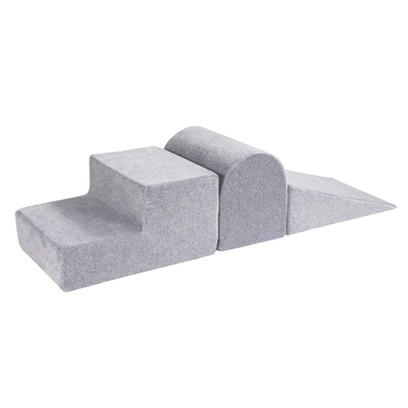 MeowBaby® 3 elementowy Piankowy Zestaw do Zabawy, Jasnoszary