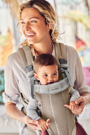 BABYBJORN - nosidełko Harmony 3D Mesh, Szary Beż
