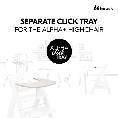hauck tacka Alpha Click Tray Speckle Beige