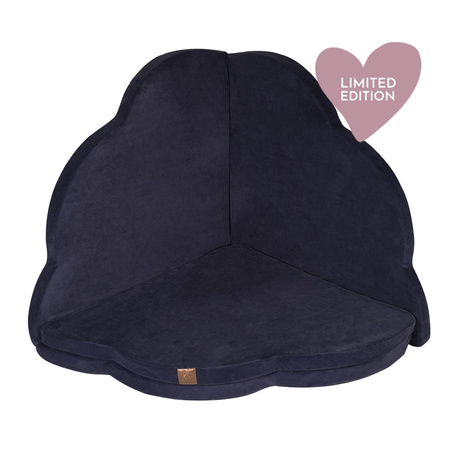 MeowBaby® Mata do Zabawy 160x160cm dla Dziecka Chmurka Składana, Granatowa - edycja limitowana