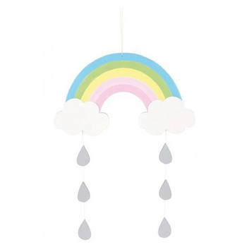 Drewniane mobile tęcza