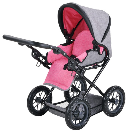 Szary wózek dla lalek Ruby Knorr Toys 63122