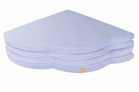 MeowBaby® Mata do Zabawy 160x160cm dla Dziecka Chmurka Składana, Błękitna