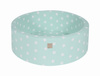 MeowBaby® Suchy Basen Okrągły bez Piłeczek - Miętowy w Gwiazdki