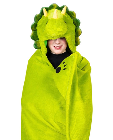 Dinozaur Kocyk z kapturem dla dzieci Cozy Noxxiez BL826