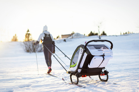 Hamax - Przyczepka rowerowa BREEZE, podwójna - White/green