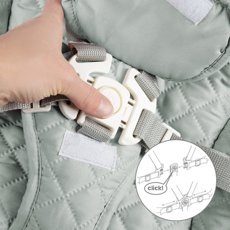 roba krzesełko z leżaczkiem 2w1 Born Up białe/mroźna zieleń