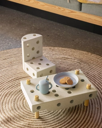 MODU - block round - sensoryczny blok piankowy, Sand Grey