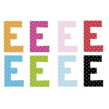 Litera E - dekoracja na ścianę