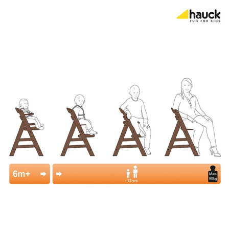 hauck krzesełko Alpha+ walnut