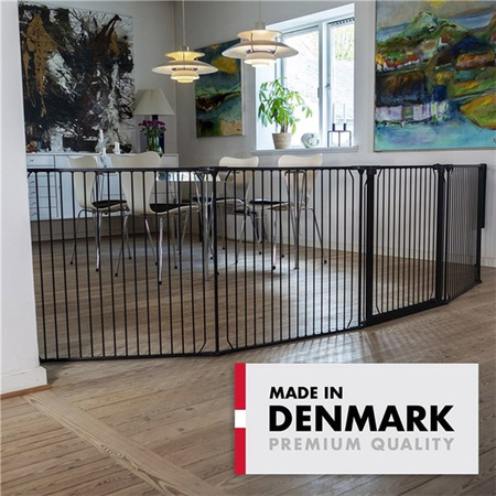 Baby Dan - Bramka ochronna zewnętrzna Carl Wide 3X, czarna