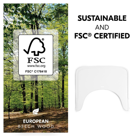 hauck drewniana tacka Alpha White