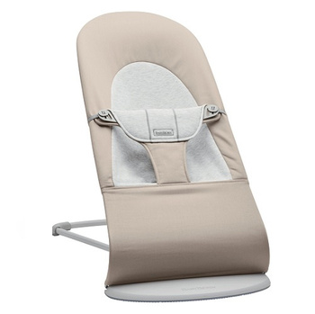 BABYBJORN - leżaczek BALANCE SOFT WOVEN/JERSEY - Beż/Szary