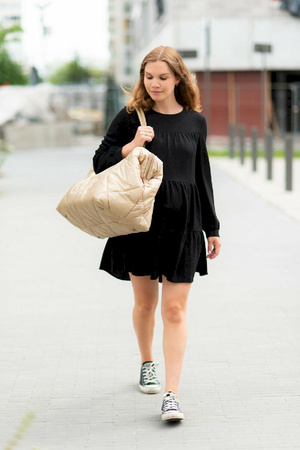 Childhome Torba Mommy Bag Pikowana Beżowa