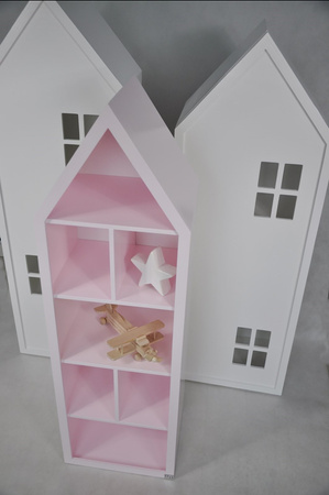 Regał z drzwiami i półkami do pokoju dziecięcego , biały,minimalistyczny