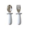 Sztućce - zestaw widelec i łyżka dla najmłodszych, jasnoszary JackOJuno