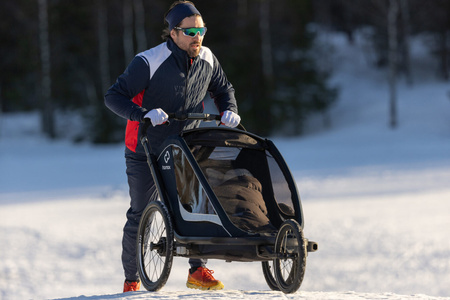 Hamax - Przyczepka rowerowa BREEZE ONE - Navy/cream