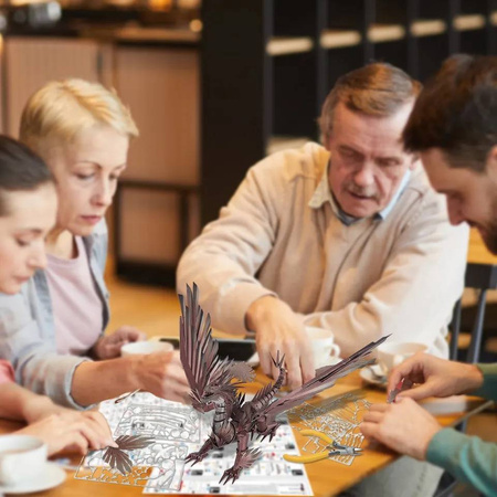 Piececool Puzzle Metalowe Model 3D - Smok Ognistej Burzy