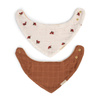 Filibabba Śliniak bandana 2 szt. Lucky + Amber Brown