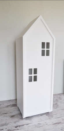 Solidna Szafa z półkami i szufladami,do pokoju dziecięcego biała handmade