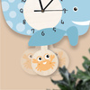 Zegar ścienny Wieloryb niebieski do pokoju dziecięcego