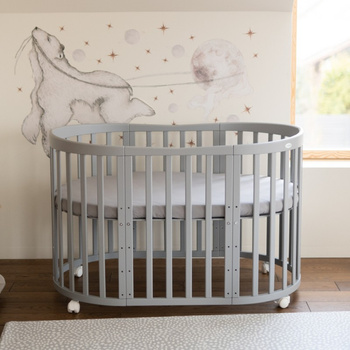 Prześcieradło bawełniane 123x73cm Owal Szary