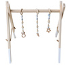 Stojak edukacyjny Baby Gym, drewniana siłownia, biały