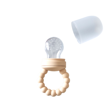 Silikonowy gryzak do karmienia, mleczno-kremowy JackOJuno