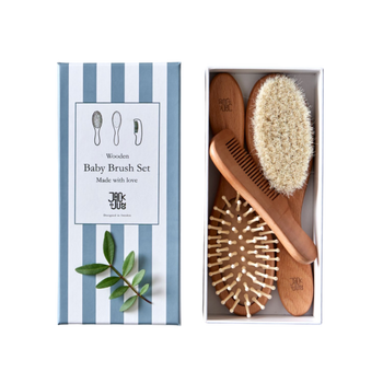 Zestaw do pielęgnacji włosów, 3 sztuki z kozim włosem JackOJuno