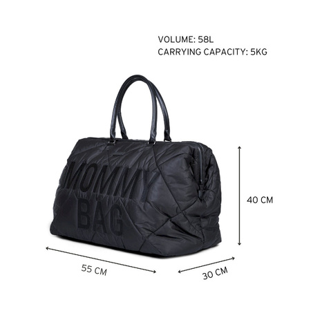 Childhome Torba Mommy Bag Pikowana Czarna
