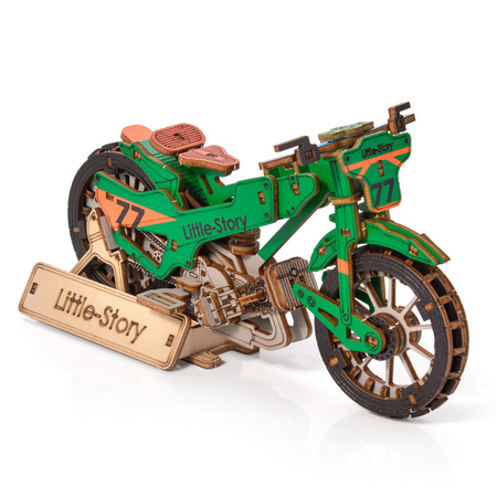 Little Story Drewniane Puzzle Model 3D - Motocykl Żużlowy
