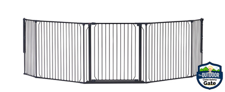 Baby Dan - Bramka ochronna zewnętrzna Carl Wide 2X, czarna