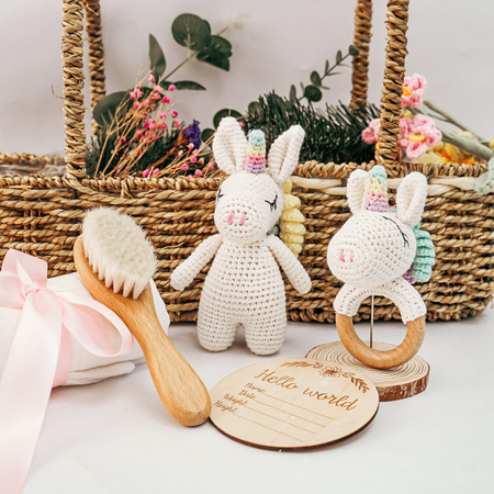 Zestaw prezentowy dla noworodka Jednorożec - Wyprawka - Baby Box - Baby Shower