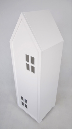 Regał z drzwiami i półkami do pokoju dziecięcego , biały,minimalistyczny